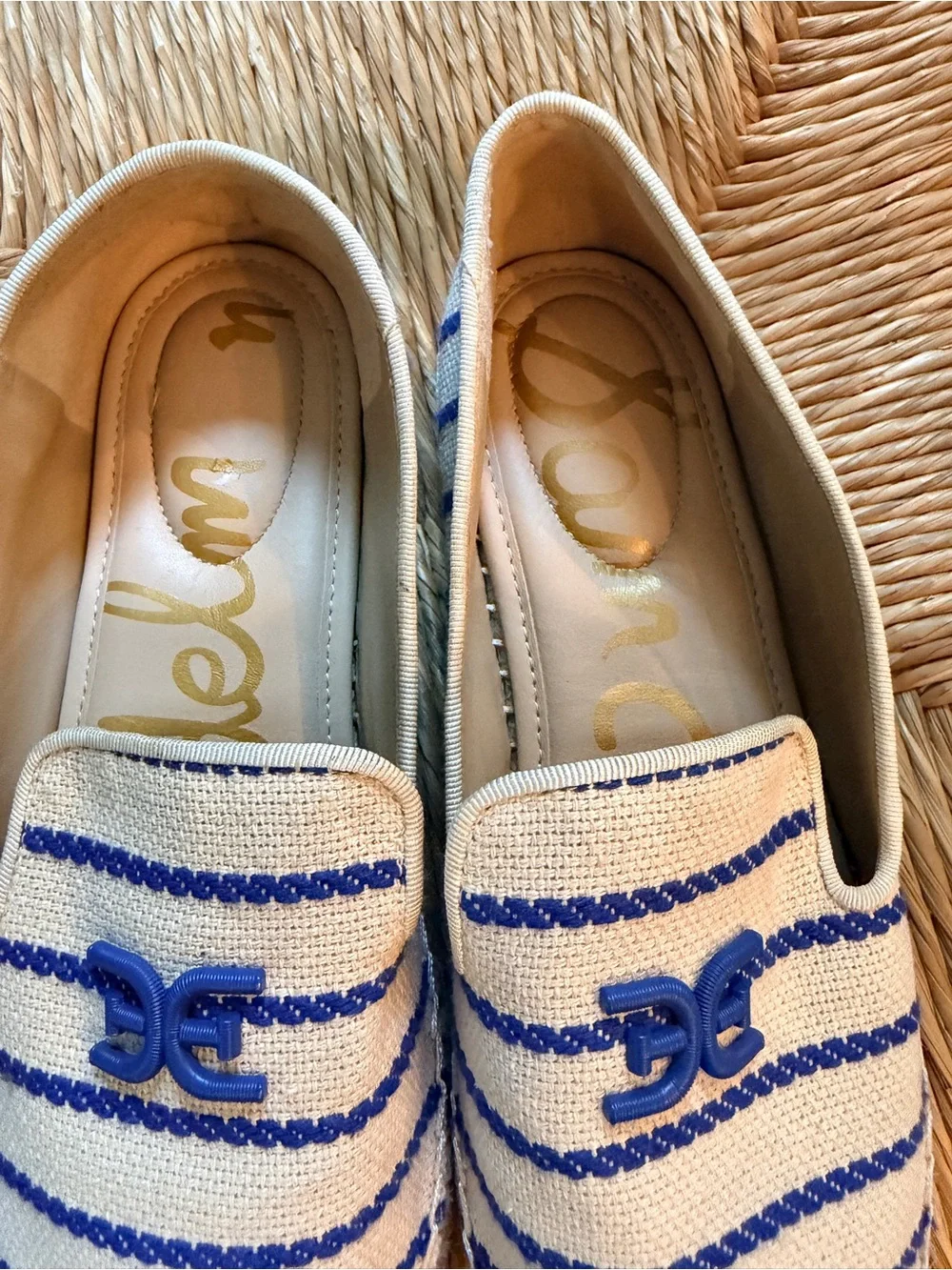 Sam Edelman Kathleen Espadrilles Size 7, Fabric and Leather Like New